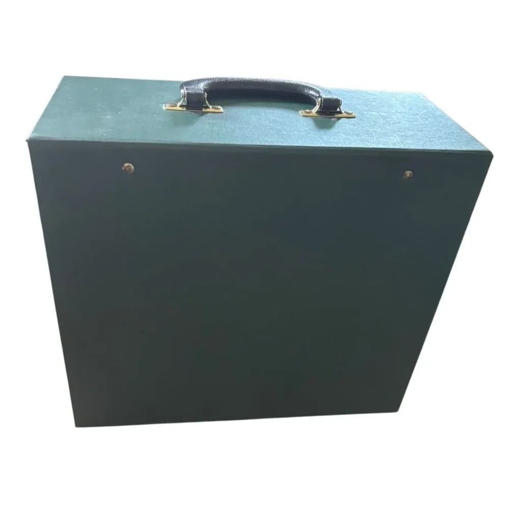 Dignity Memorial Forest Green Carrying Case Hard Storage Box Top Handle Latch⁠